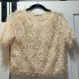 MNG xs top dressy golden cream